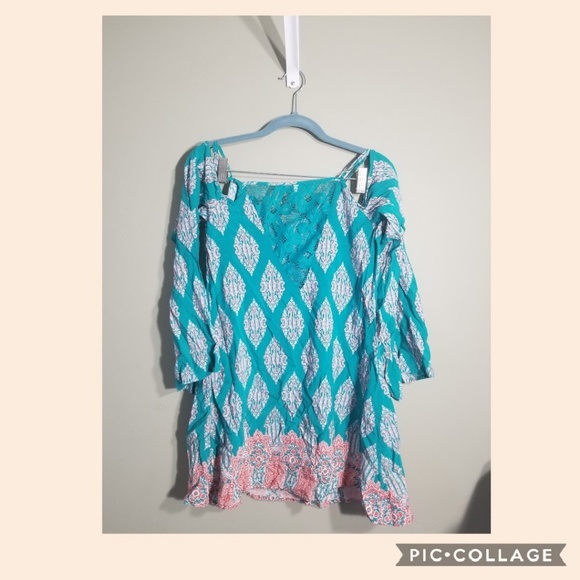Xhilaration cold shoulder boho tunic size M - Picture 2 of 6